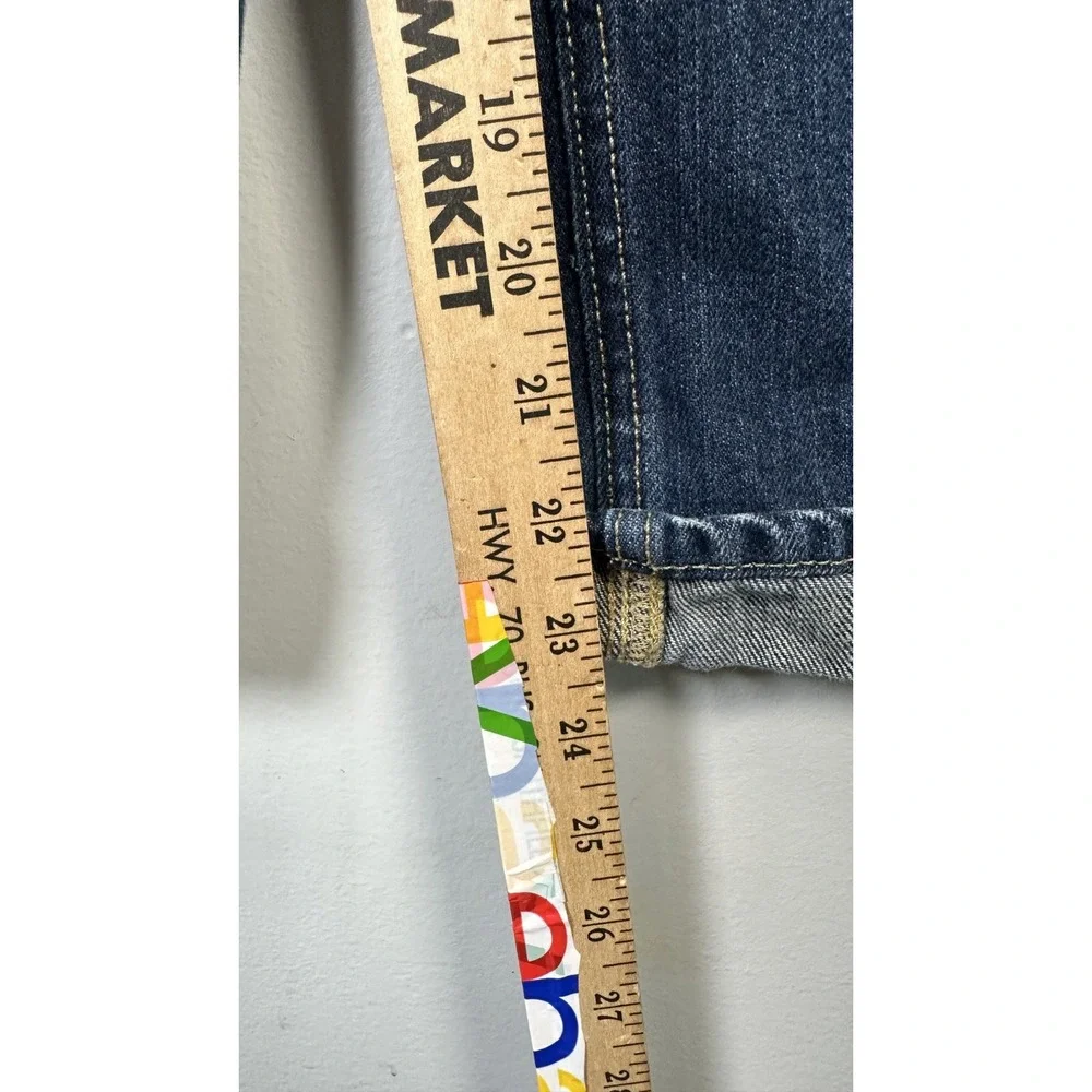 Old Navy Kids Loose Ample Blue Jeans 12 Husky Denim Cotton Zip Flat Front